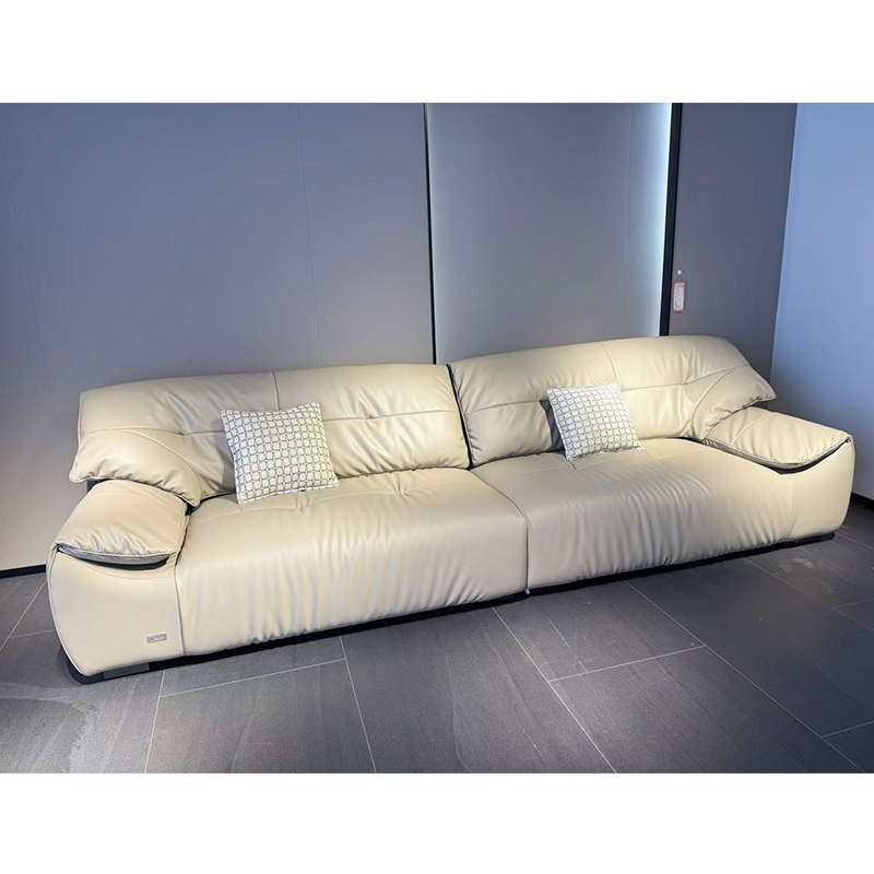 Full Leather Straight Sofa