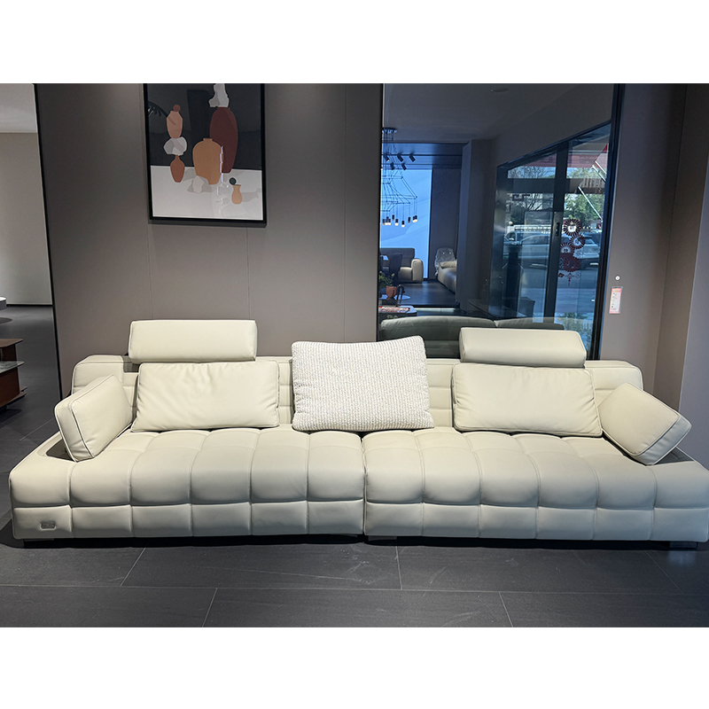 Water-Based Eco-Leather Straight Sofa 25750