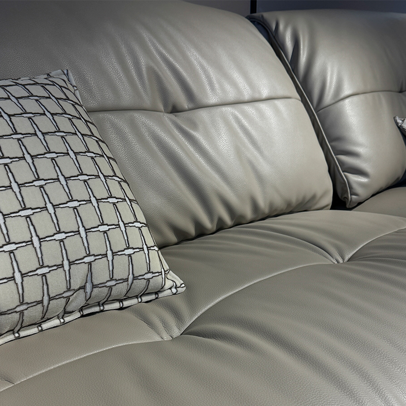 Full Leather Straight Sofa