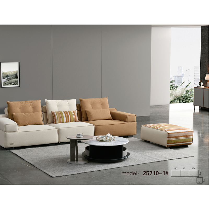Cotton And Linen Three-Piece Sofa