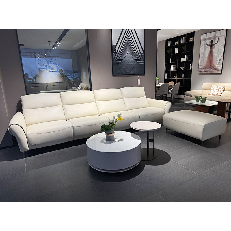 How does a minimalist sofa free up more living space with its clean lines?