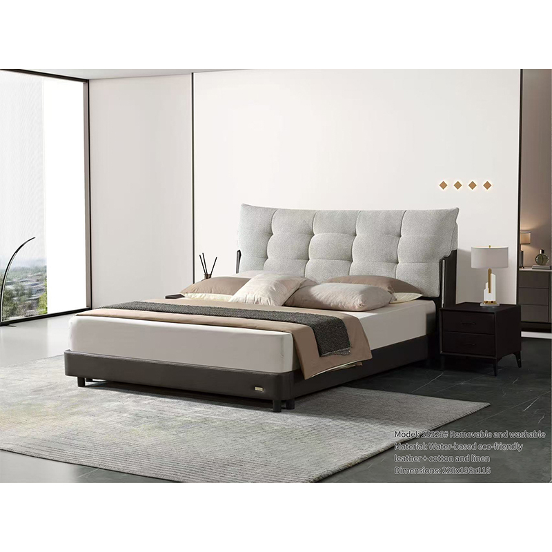 Can a minimalist cotton and linen bed redefine the tranquil aesthetics of the bedroom with pure materials?
