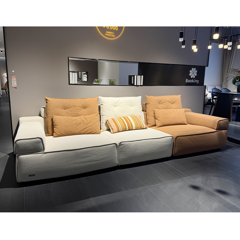 How do high-resilience springs enhance the comfort of a three-piece sofa?