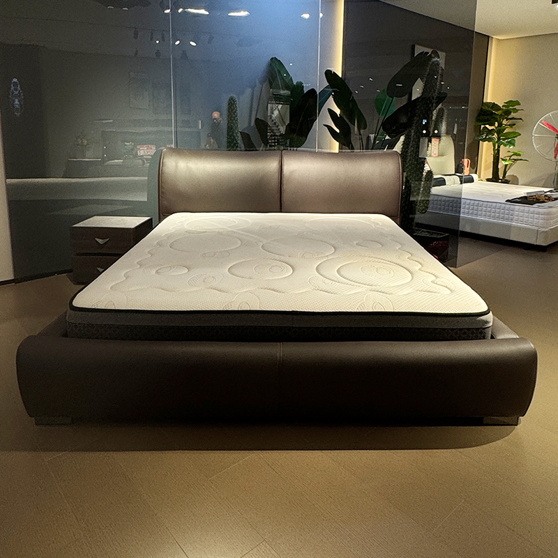 How does the robust and stable bed frame ensure long-lasting durability and safety for the upholstered bed?
